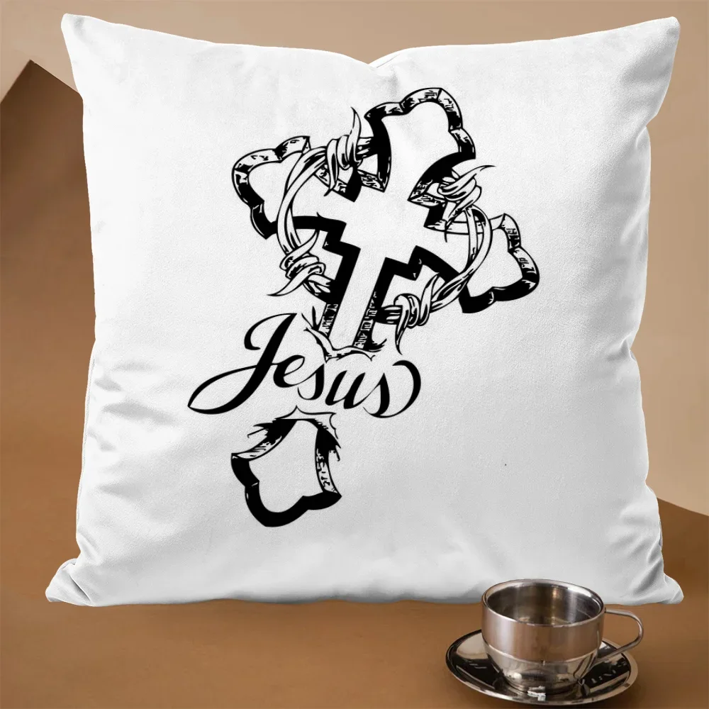 

Home and Decoration Cushion Covers Cushions Jesus Ornamental Pillow Cover Decorative Cushions for Sofa Neck Travel Pillow Cases