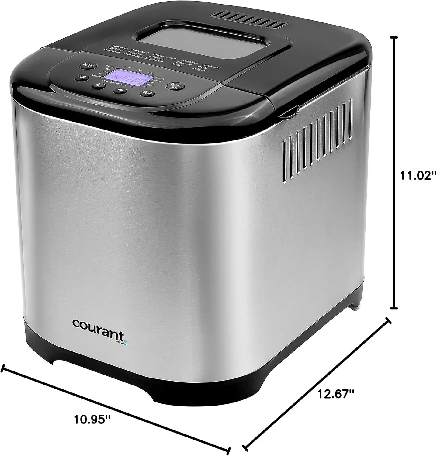 Bread Maker Machine 3 Loaf sizes, Gluten-free, sugar-free, Natural Sourdough, Total 15 Pre-Programmable Cycles, Delay Timer, Eas