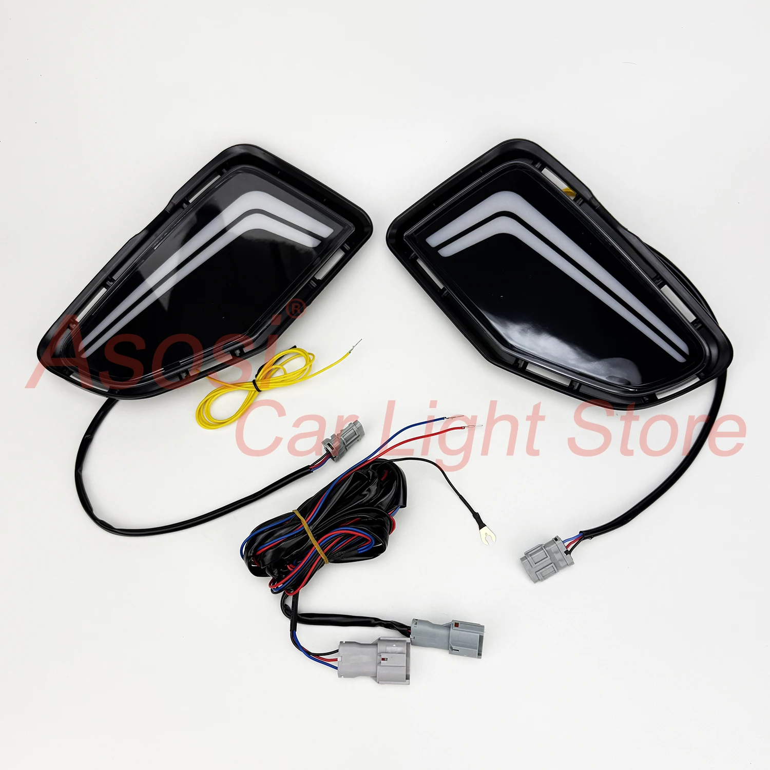 Front Bumper LED DRL Daytime Running Lights with Turn Signal Function For Toyota Corolla Cross Hybrid 2024-2026