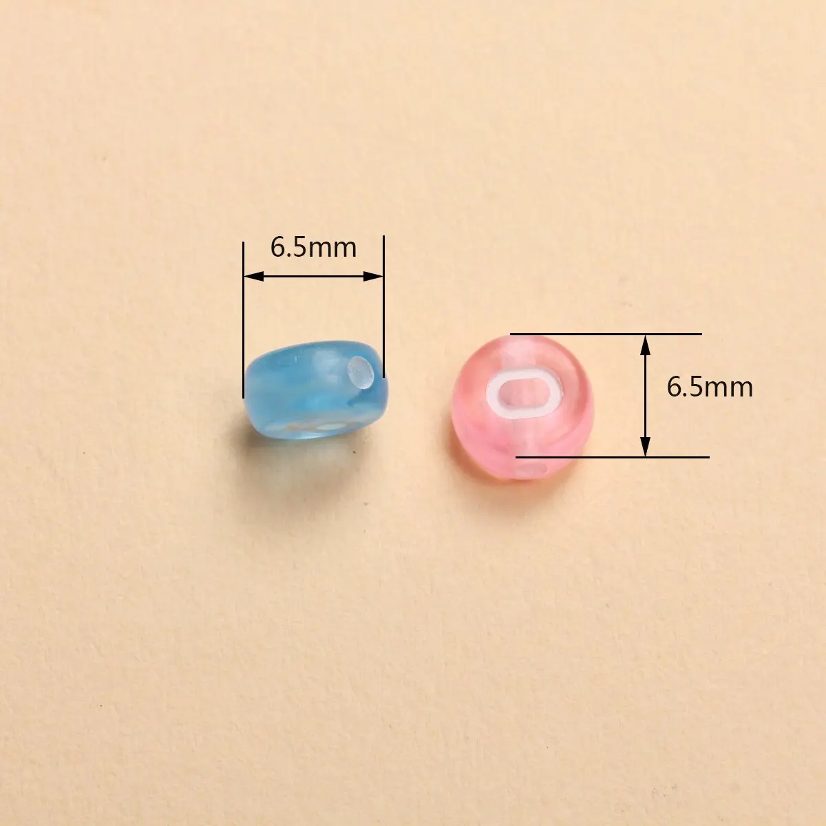 둥근 구슬 DIY 액세서리, 아랍 숫자, 별 달 별자리, 구슬 보석 팔찌, 유행 목걸이, 100 개, 6.5mm