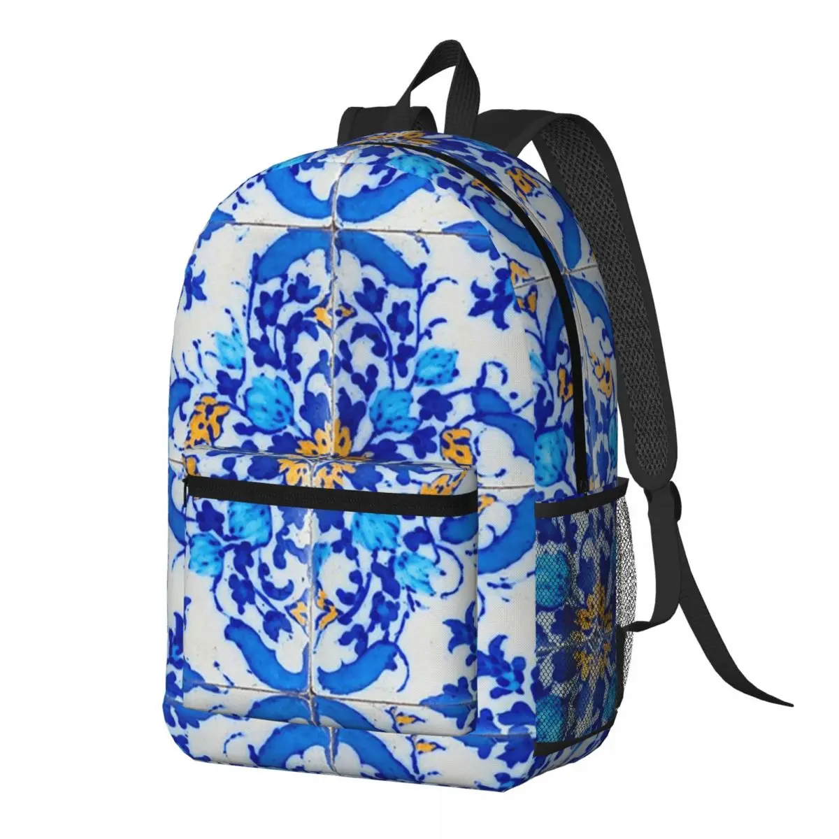 Portuguese Tile Decor Azulejo Lisboa Backpack Daypack Large Capacity Boys Girls BookBag School Bag Shoulder Bags for Men Women