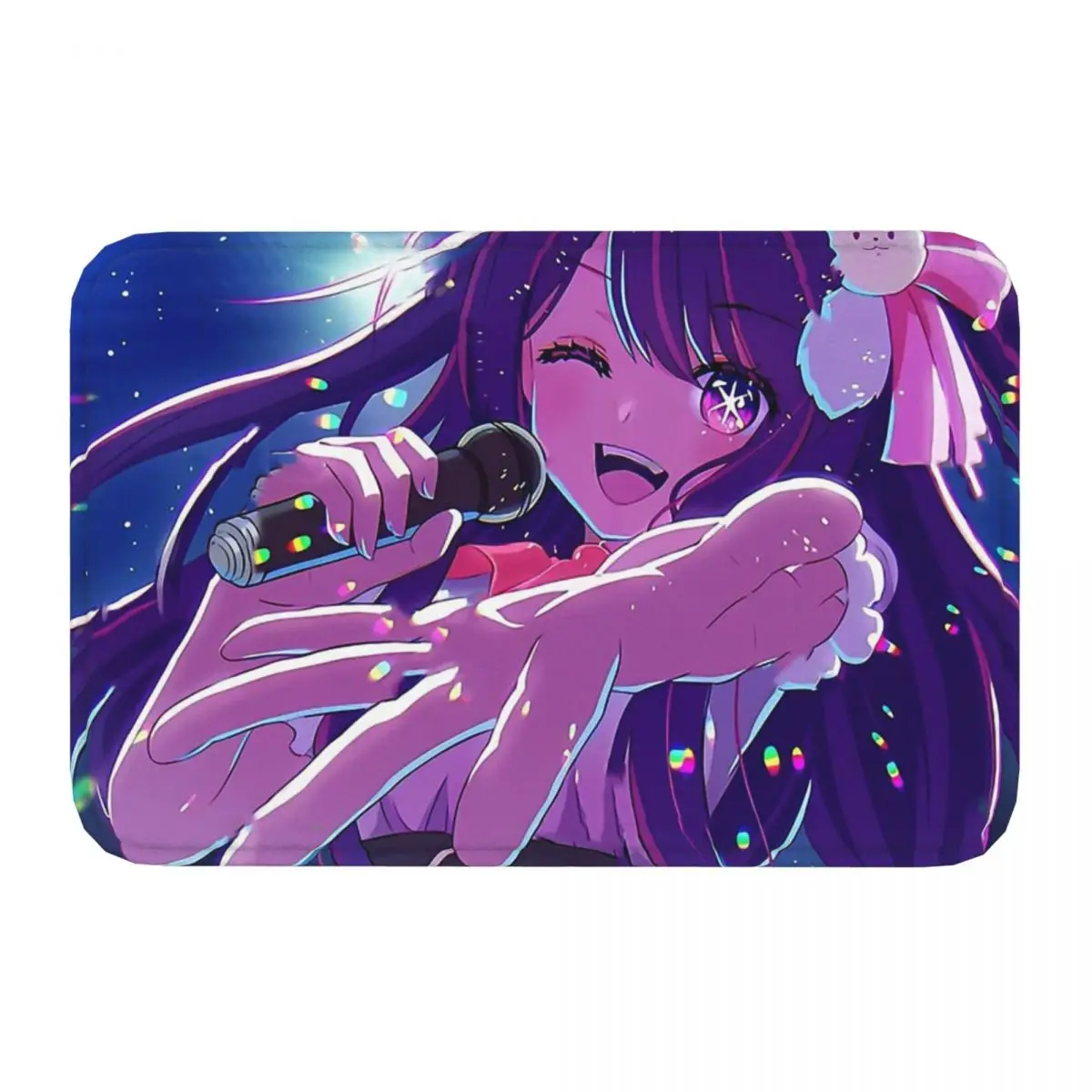 Anime Oshi no Ko Non-slip Doormat Living Room Mat Singer Ai Hoshino Hallway Carpet Entrance Door Rug Bedroom Decor