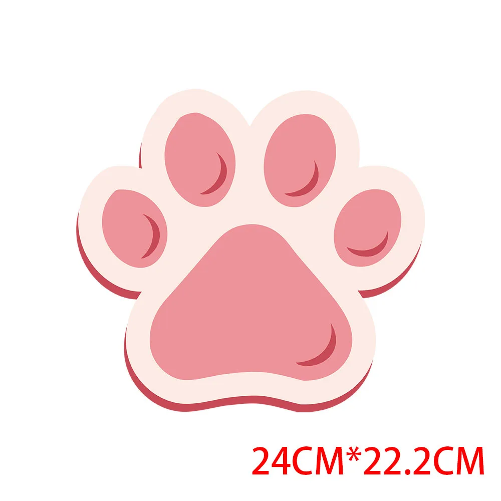 Cartoon Cat Paw Print Dog Paw Print Heat Transfer Fashion Appliques for Clothing Thermo Sticker  Appliques for Clothing Patch