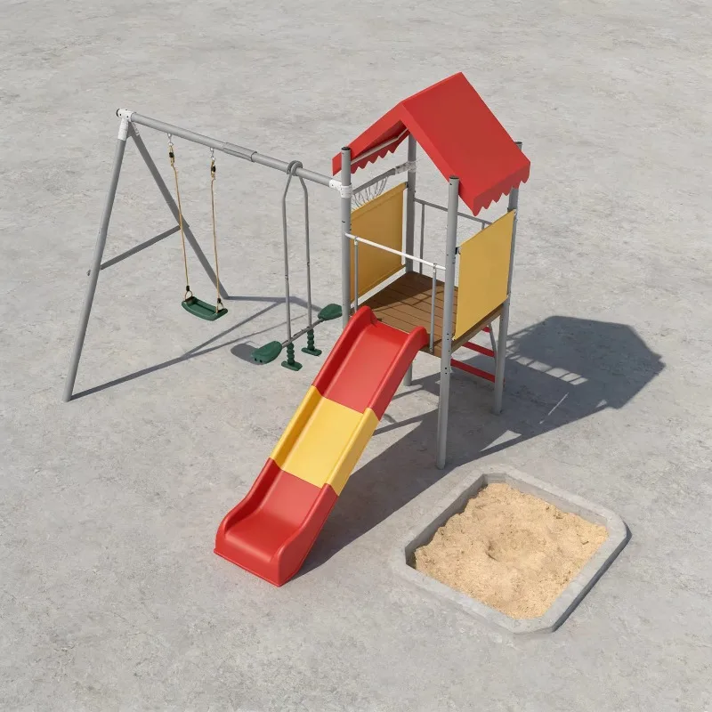 Factory for Kids Outdoor New Design Amusement Park Equipment Plastic Slide Playhouse Children Outdoor Playground Toy for Park