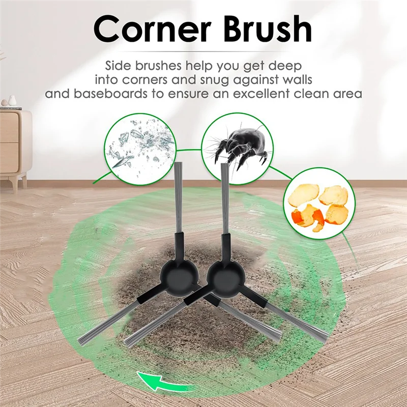 【Berserk】10 шт. боковая щетка для Dreame Mova S20 Ultra/RLM71CE, аксессуары для пылесоса, запасные части для чистки