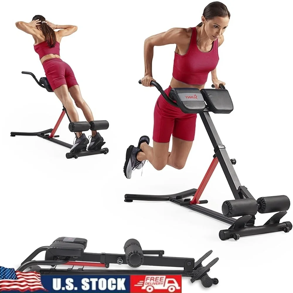 Silla romana plegable de hipertensión, banco de extensión trasera, gimnasio en casa, equipo ajustable para sentarse inclinado, entrenamiento de fuerza Ab de glúteos