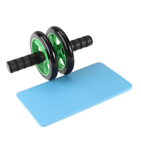 Ab Roller Abdominal Wheel for Core Workout Mute with Knee Pad Lightweight Assemble Fitness Accessories