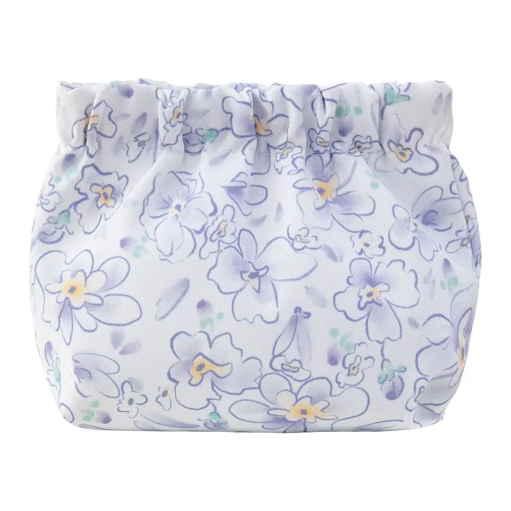 

Small Item Bag Flower Cosmetic Bag Peach Cherry Printing Coin Purse Self-closing Cute Pattern Coin Bags Outdoor