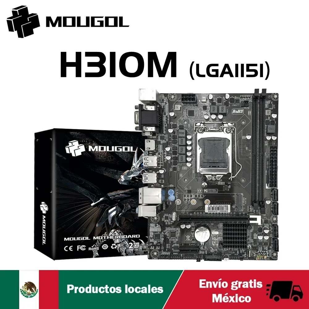 MOUGOL H310M m-ATX motherboa Intel H310 DDR4 M.2 32G Double Channel Support 8 9 gen LGA1151 CPU Motherboard VGA/HDMI/DP