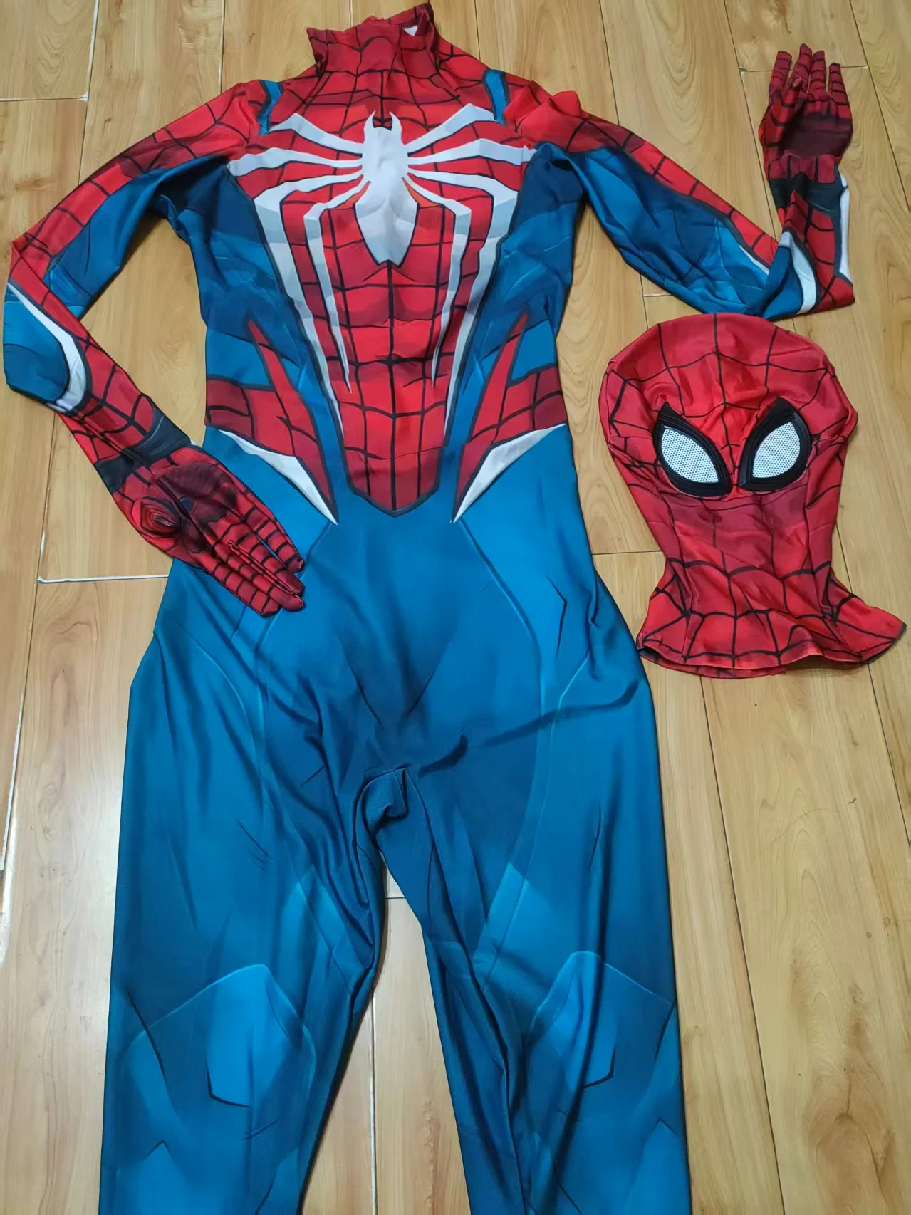 PS5 Rivals Cosplay SM Superhero 3D Printed Spandex Zentai Bodysuit Rivals Outfits Halloween Costume for Adult - view 2