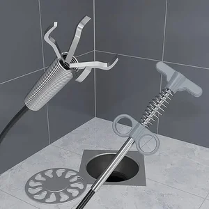 Schlangenfederrohr -Baggerwerkzeug, Abwasserstock, Küche, Badezimmer, Reinigungszubehör, 1PC, 160 cm 12 Hauptverkaufsfeder in der U -Bahn - №2