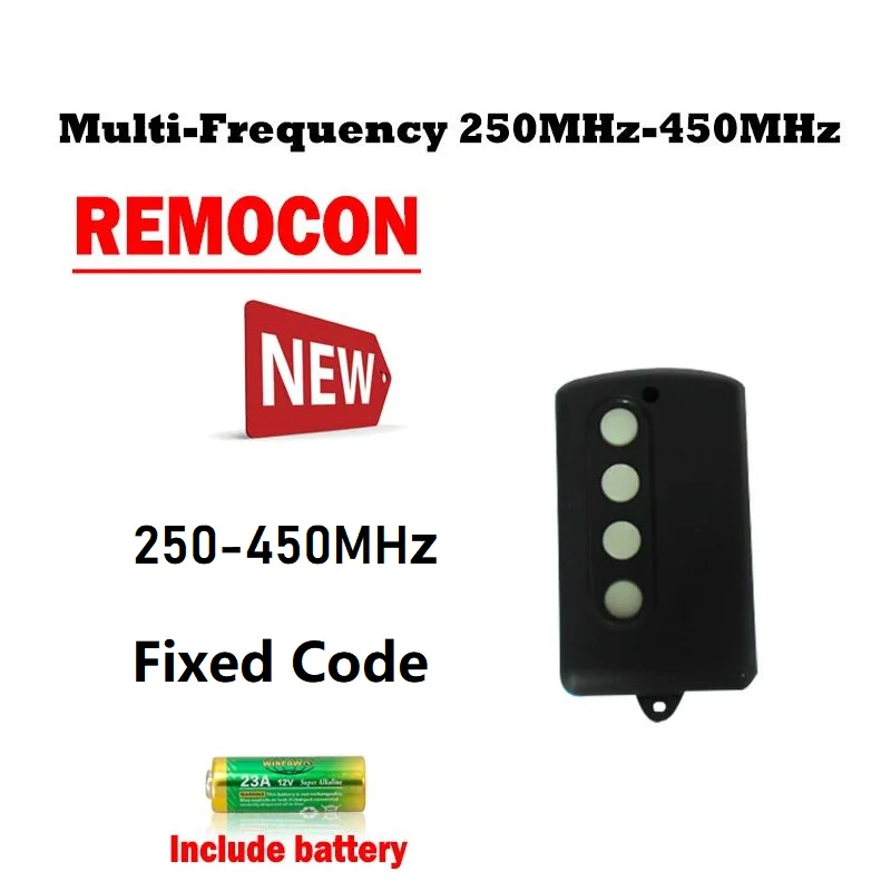 

3PCS REMOCON RMC600 LRT-1 Adjustable Frequency 280mhz-450mhz Garage Door Remote Control Remocon RMC600 Fixed Code Gate Opener
