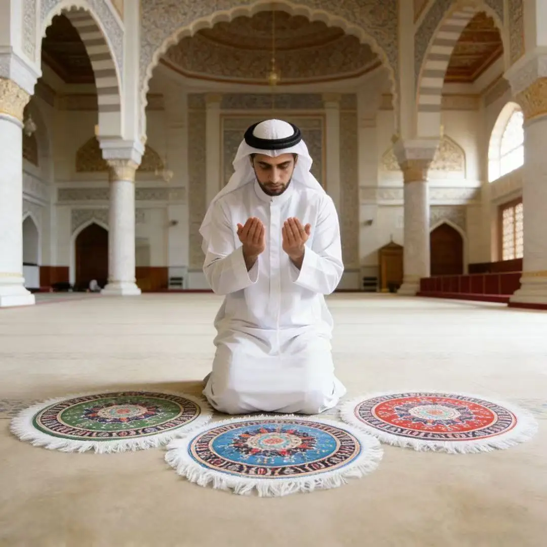 

Muslim Carpet Mat Embroidered Middle Eastern Tax Saudi Islamic Prayer Luxury Cotton Home Furnishings Living Room Corridors 0405