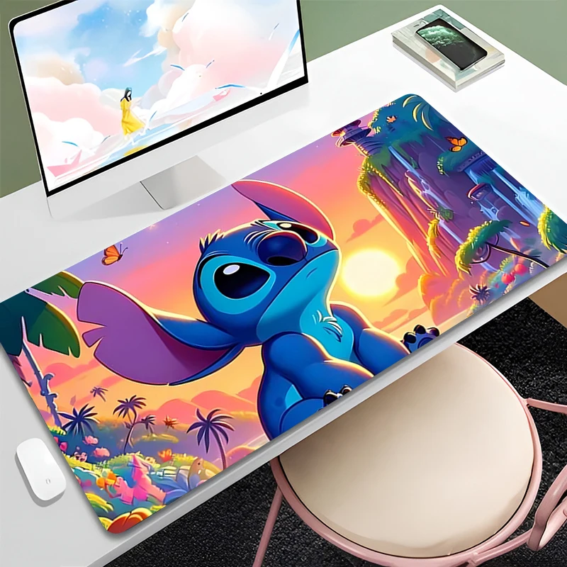 Stitch Cartoon Aesthetic Small Mouse Pad Gamer Computer Desk Mat Kawaii Gaming Accessories Varmilo Keyboard Carpet LOL Mousepad