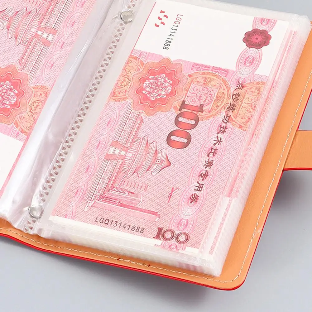 Save Money  Envelopes Money Saving Challeng With Password Lock PU Mini Binder Savings Challenge Reusable Waterproof