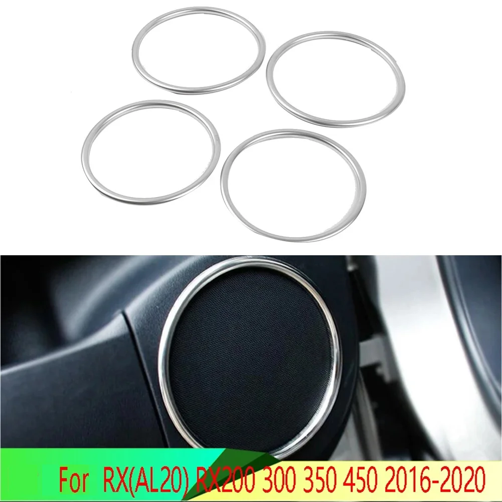 4Pcs Car Door Speaker Cover Stereo Bezel Collar Ring Trim for Lexus RX RX200 300 350 450 2016-2020