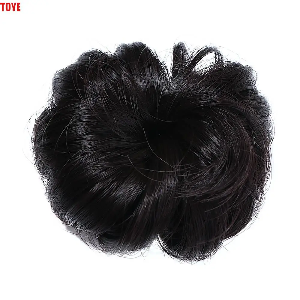 

Girls Cute Fake Hair Bun Headgear Accessory Headwear The Tide Girl Wig Ball Head Hairpin Short Curl Chignon Baby Hair Wig