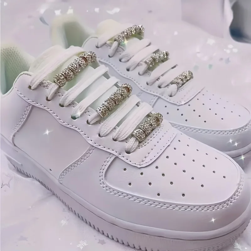 18PCS Colorful Pink Imitation Diamond Shoelace Charm Set Zinc Alloy for Sneakers and Canvas Shoes, Daily & Holiday Decoration