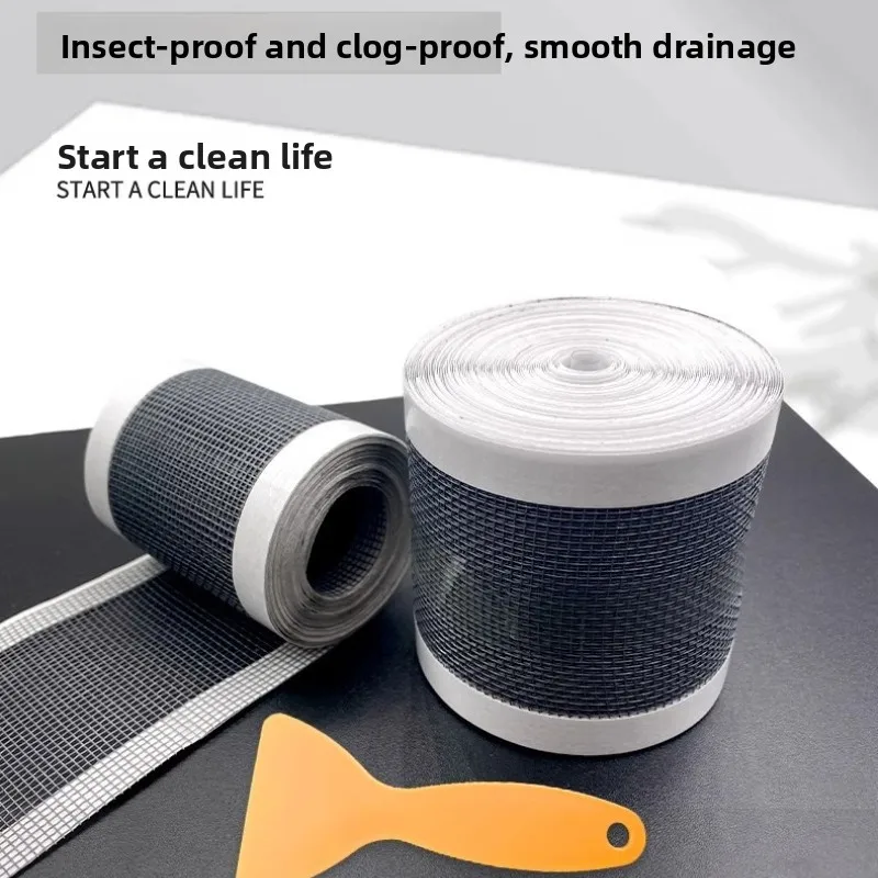 

Cuttable Shower Drain Hair Catcher Self-Adhesive Floor Drain Stickers Disposable Mesh Bathroom Kitchen Sink Hair Filter