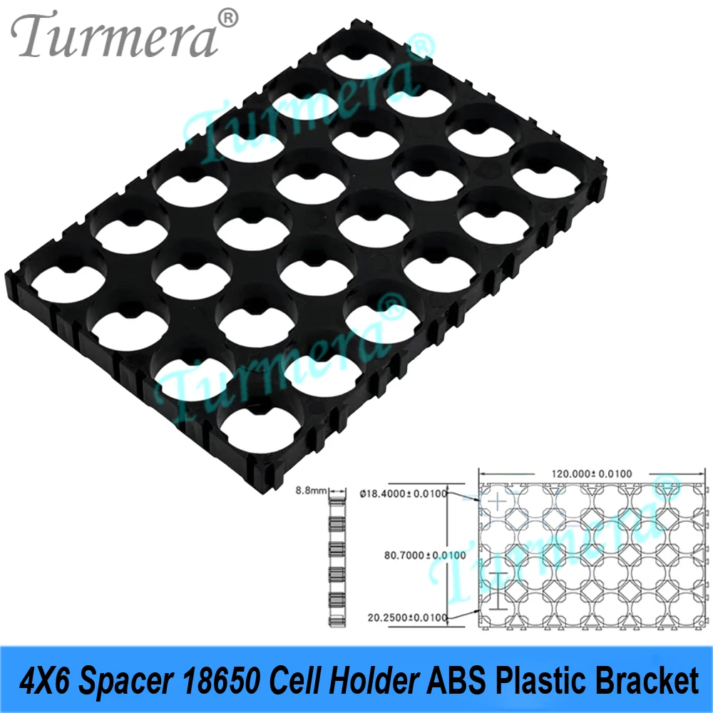 Turmera 18650 Holder 3X5 3X6 4X5 4X6 5X6 Battery Bracket 2P 3P 4P Weld Nickel Spacing Hole 20.25mm for 12V 48V Battery Pack Use - view 5