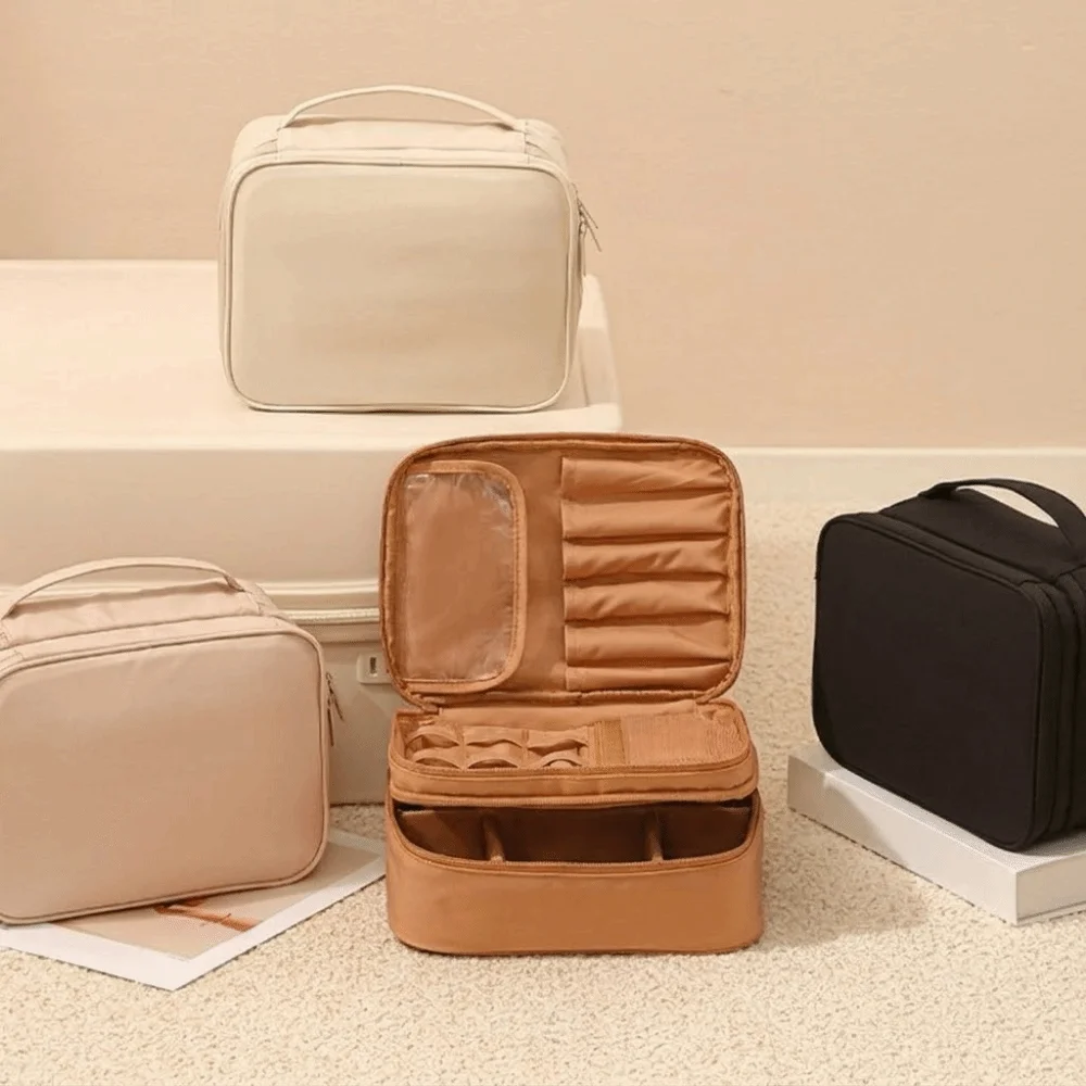 Thickened Oxford Cloth Travel Makeup Bag Single Layer Convenient Design Waterproof Travel Bag Double-Layer Portable