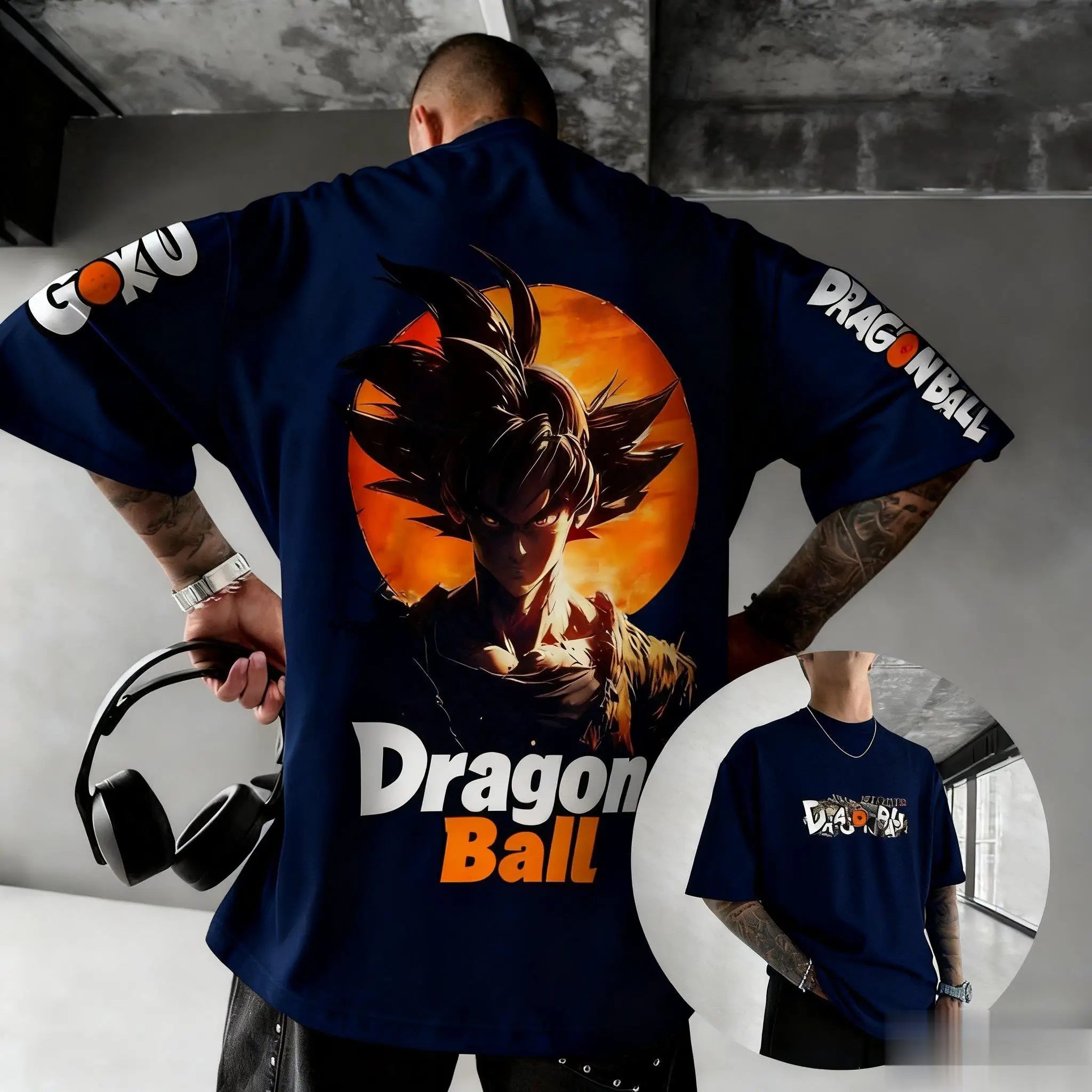 Camiseta gráfica de Anime de gran tamaño Y2k Dragon Ball Goku, ropa de calle para hombres y mujeres, camiseta holgada de algodón de manga corta, camisetas informales, novedad de verano