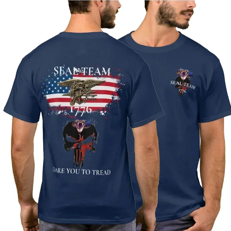 Naval Seal Team 1776 T-Shirt 100% Cotton O-Neck Summer Short Sleeve Casual Mens T-shirt Size S-3XL