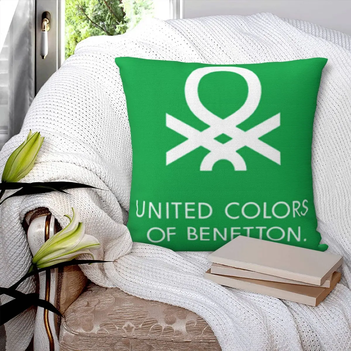 United Colors Of Benetton Square Pillowcase Pillow Cover Polyester Cushion Decor Comfort Throw Pillow for Home Sofa