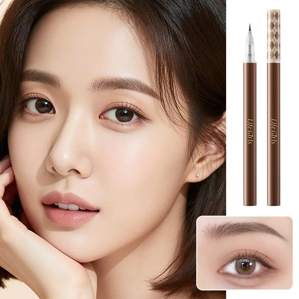 3Colors 1pc Eyebrow Pen Waterproof Tip Eyebrows Pen Tattoo Pen Eyebrow Eyebrow Waterproof Pencil Makeup Black Liquid I7P5