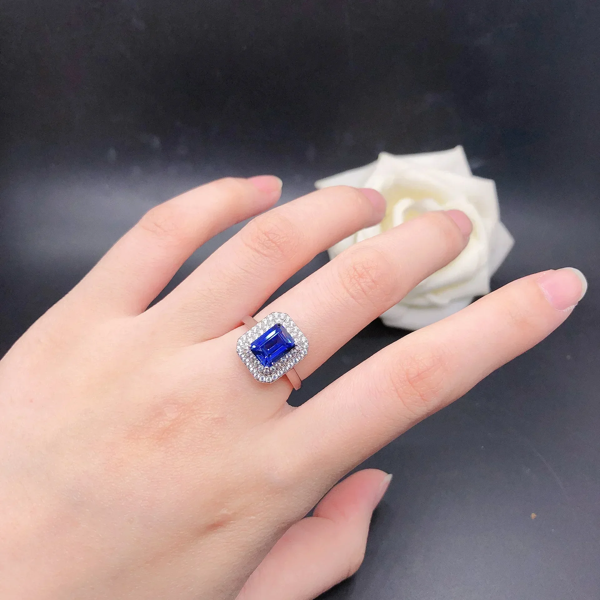 

Твердая платина PT950, 2 карата, двойной ободок, необычный цвет, бриллиантовое женское кольцо, белое золото 14 карат, розовое золото, предложение подарка