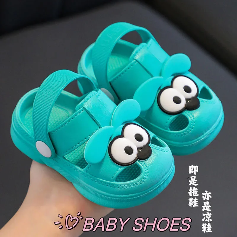 Anti Slip Children Shoes Cartoon Teddy Bear Baby Girl Shoe Simple Boy Shoe Soft Soled Home Slipper New Comfort Light Kid Sandal