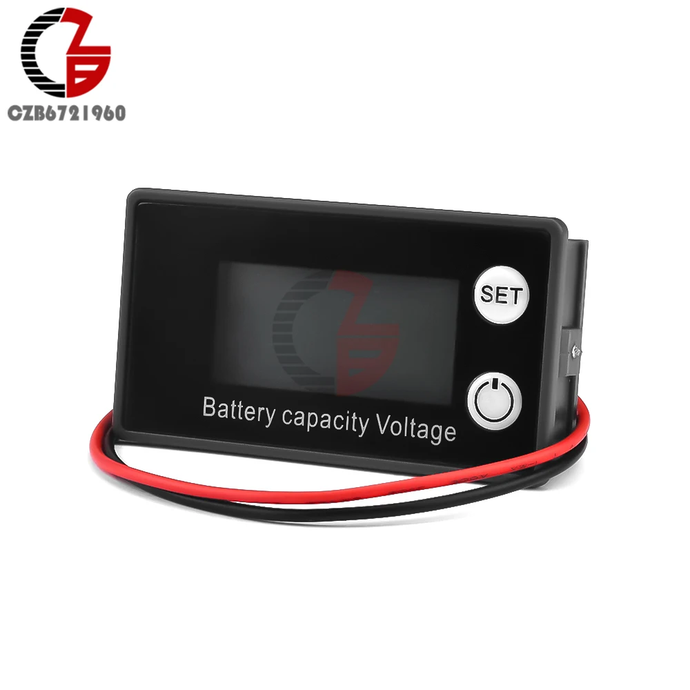 6133A Battery Capacity Indicator LCD Digital Power Meter Lead-acid Lithium LiFe PO4 Voltage Tester for Car Motorcycle DC 8-100V