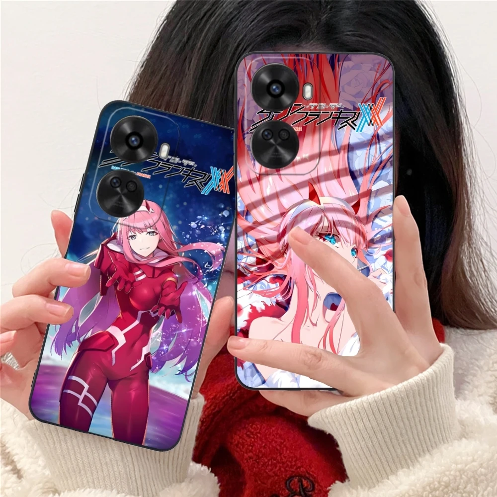 Darling FranXX Zero Two Mobile Cell Phone Case for Huawei Nova 12 11 10 9 8 7 Pro SE 5G Black Soft Phone Cover Shell