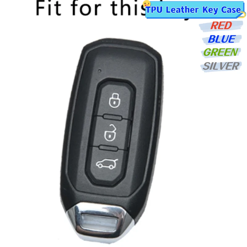 Auto Key Protector Accessories Leather Car Smart Remote Key Cover Case for Ford Territory EV TPU Bag Shell Holder Fob