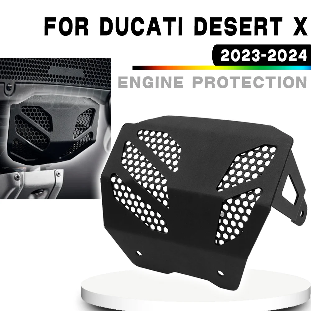 Motorcycle Oil cooled hood For Ducati Desert X DesertX 2022 2023 2024 2025 Aluminum Engine Protection grille Radiator Cover