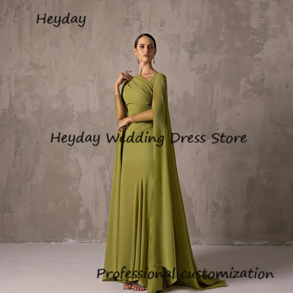 Heyday Crepe  Mermaid off the shoulder Sweep Train  Beading Classics Formal Occasion Evening Party Pretty Dresses Heyday 2024