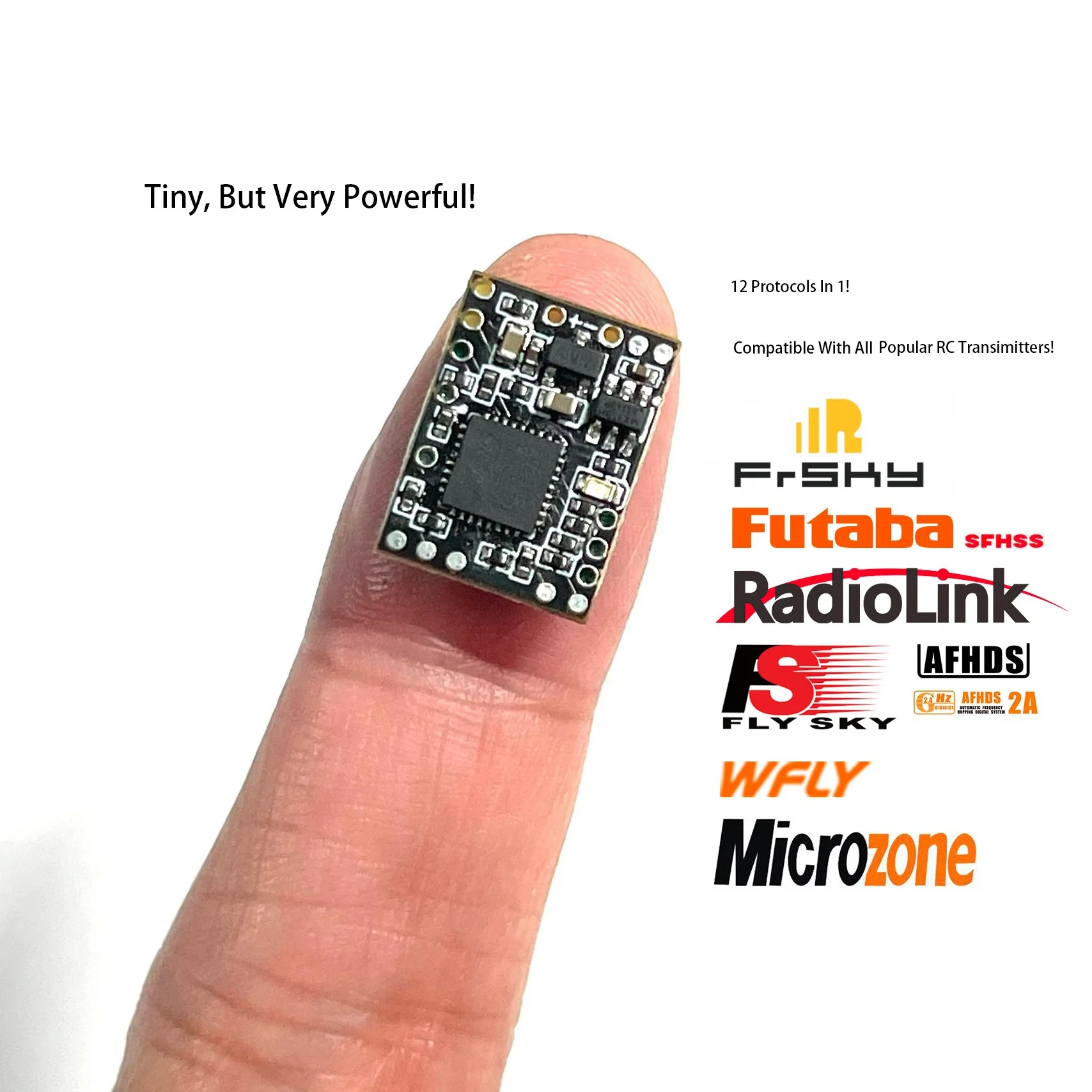 Micro ESC Light Integrated Receiver 1.2x1.5cm Suitable for Mini Scale RC Car Tank Boat Motorcycle Support Multiple Protocols