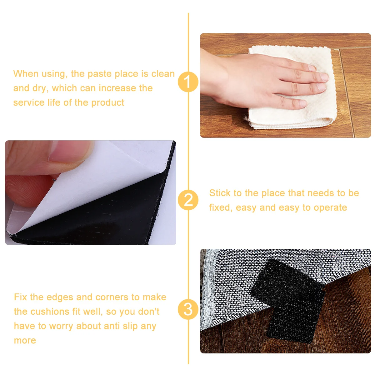 50 قطعة السجاد المضادة للانزلاق التصحيح البساط ملصقات هوك حلقة لاصق شريط لحام نونسليب تثبيت لبلاط الخشب الصلب غرفة المعيشة الحمام #3