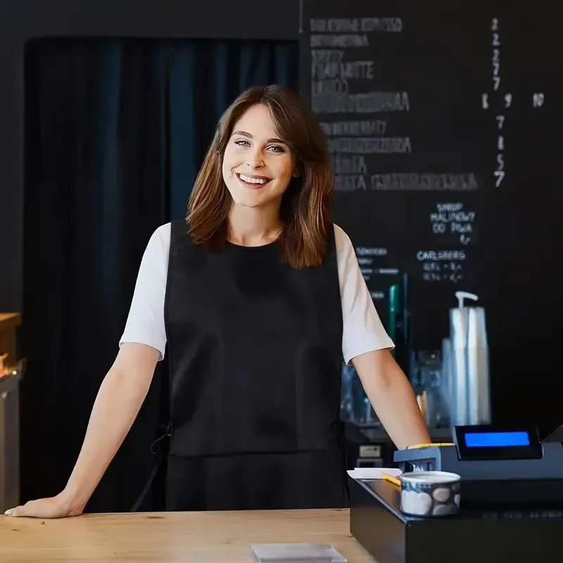 Delantal con tapa sin mangas de 1 pieza, resistente al agua, fácil de limpiar para la preparación de alimentos en la cocina, lavavajillas, delantal de limpieza para encimera, cocina