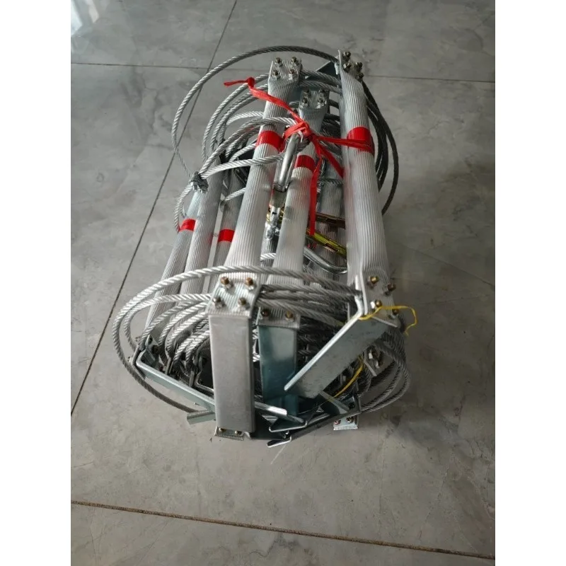 8m Steel Wire Rope  Ladder Fire Escape Rope Ladder Household Fire Prevention High-Altitude Rescue Engineering Climbing Ladder