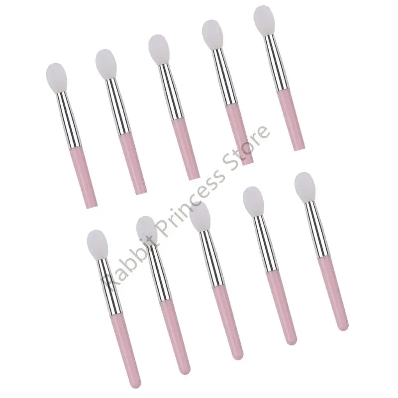 مجموعة فرش الشفاه السيليكون الآمنة BX0F مكونة من 10 أدوات تطبيق خالية من التلطخ 10 قطع