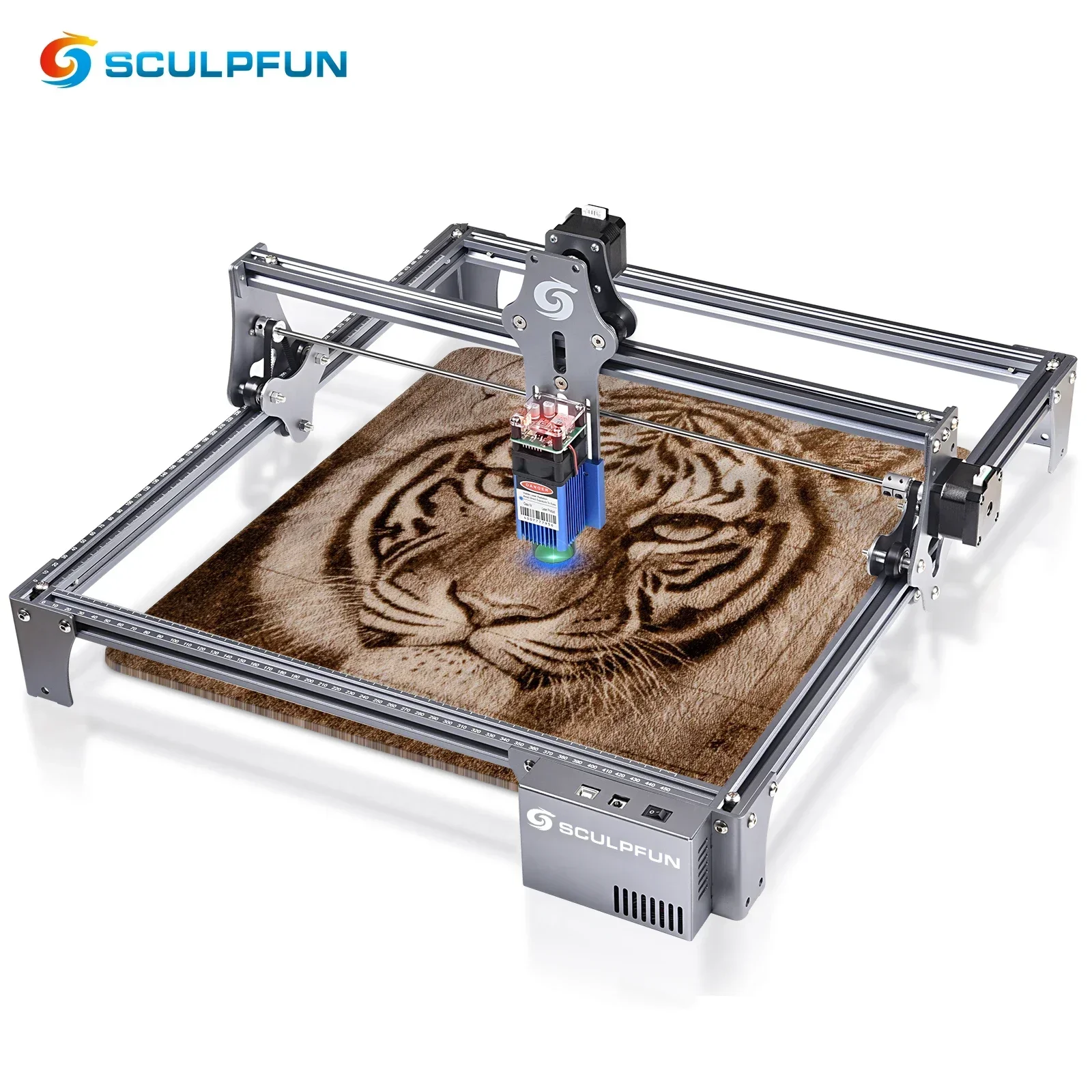 S6 30W Wood Acrylic Laser Cutter High Precision Carving Area Full-metal DIY Desktop Laser Engraving Cutting Machine