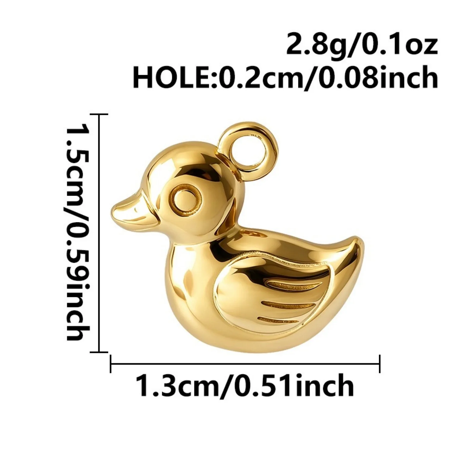 3 Stück 3D-Tieranhänger Hund Koala Elefant Ente Anhänger aus 304 Edelstahl für DIY-Halsketten-Schmuckherstellung Großhandel – Detail 1