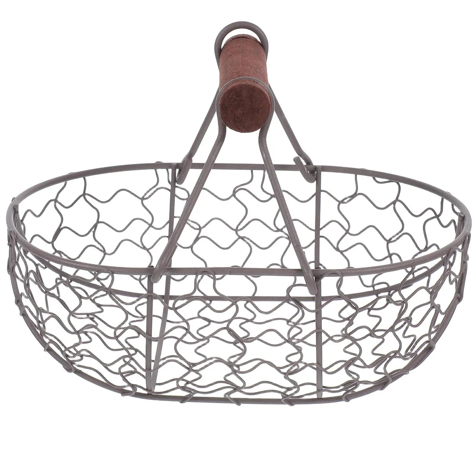 

Retro Iron Storage Basket for Kitchen Fruit Bread Container Premium Quality Lightweight Decorative Vintage Style Storage