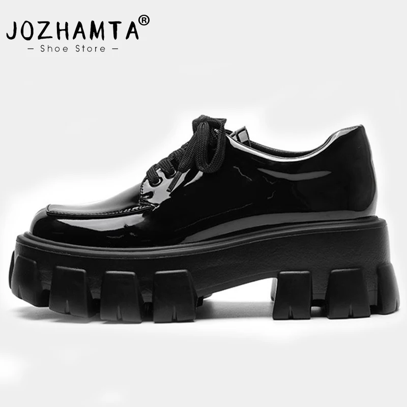 JOZHAMTA Size 34-40 Women Pumps 2023 Ins Fashion High Heels Shoes For Woman Loafers Platform Spring Student Office Lady Footwear