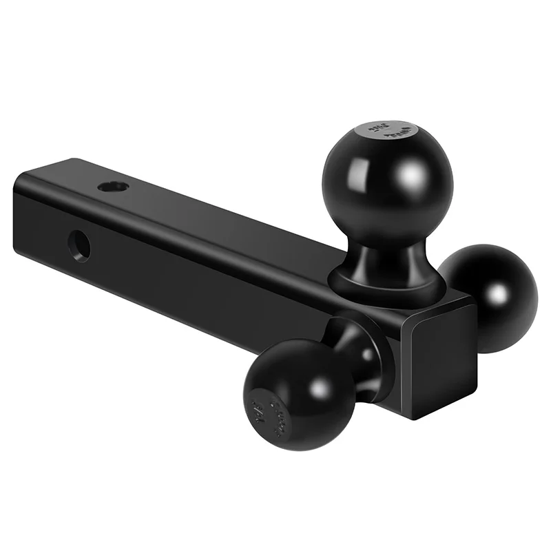 Trailer Hitch Hollow Shaft Triple Ball Mount 1-7/8”2”and 2-5/16”Tri-Ball Hitch Balls Hollow Shank Fits for 2”Receiver