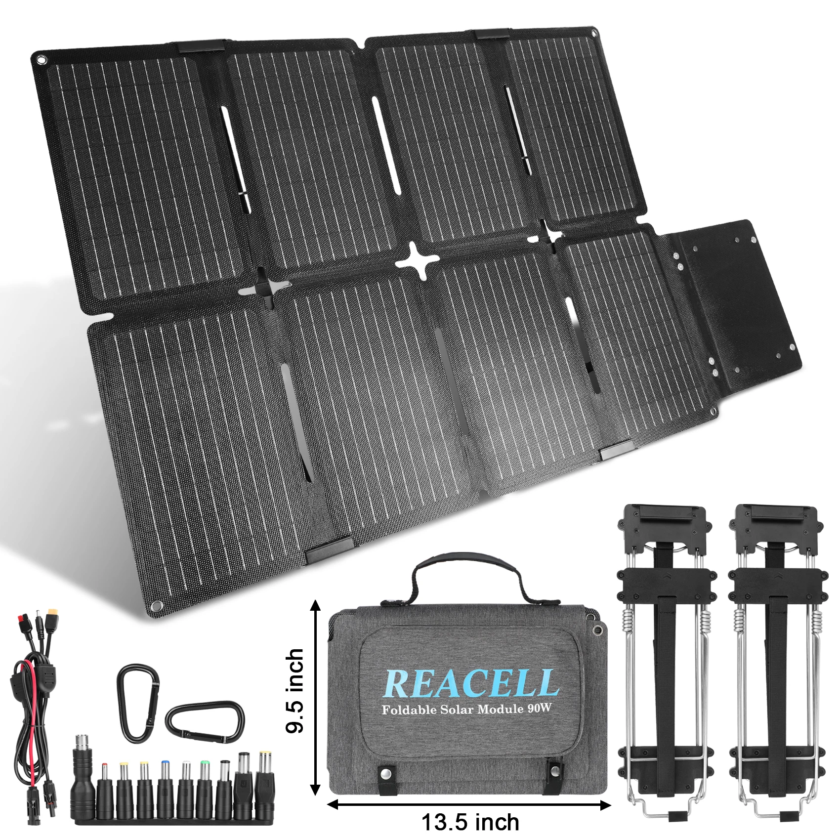 

Flexible Foldable Solar Panel 90W Camping Portable Folding Solar Panel IP67 Solar Cell Solar Charger Travel&Phone&Boat&RV