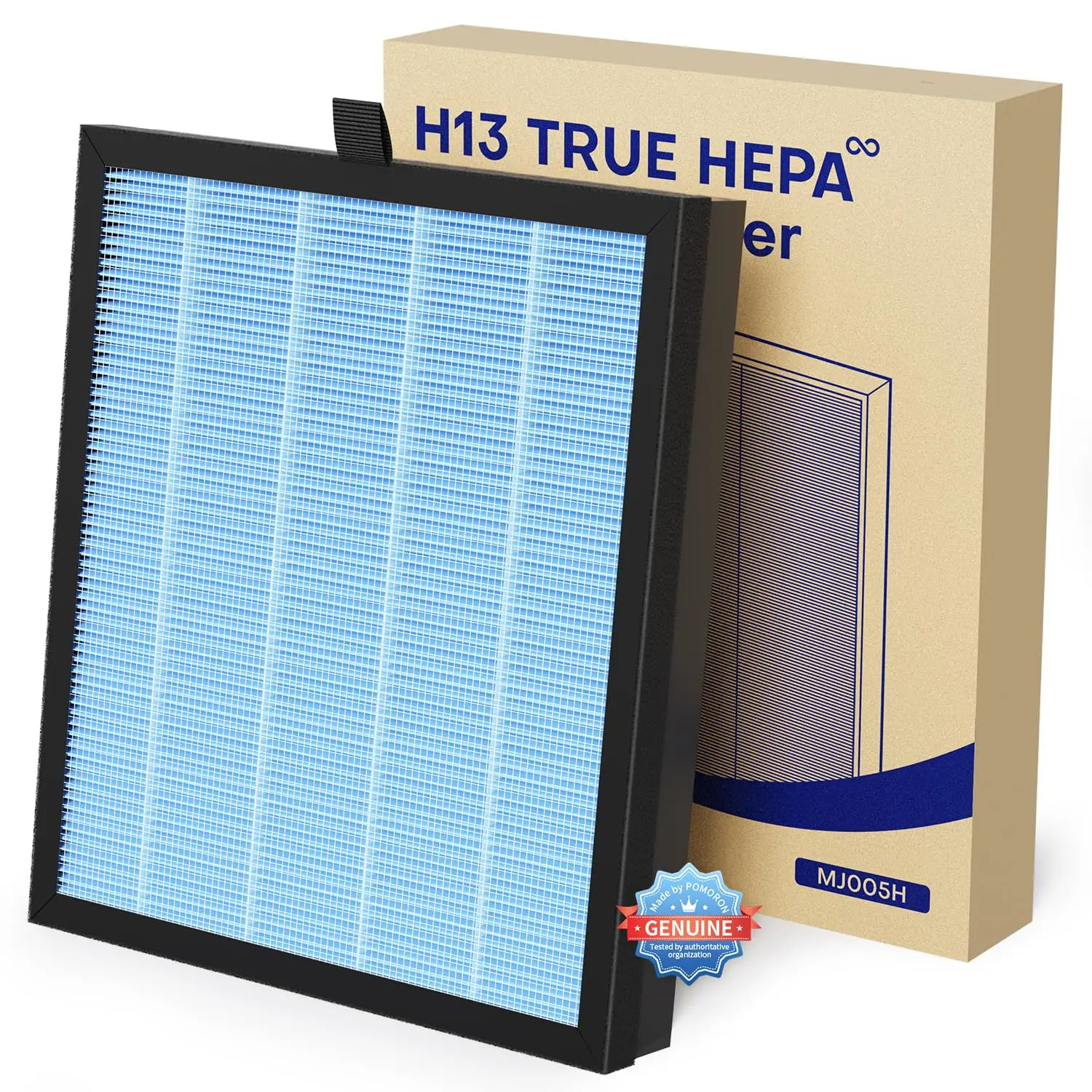 MJ005H Original-Ersatzfilter, H13 HEPA, 4-stufige Filtration, Aktivkohle-Mehrschichtfilter für Gerüche, Rauch, Pollen, Haustier