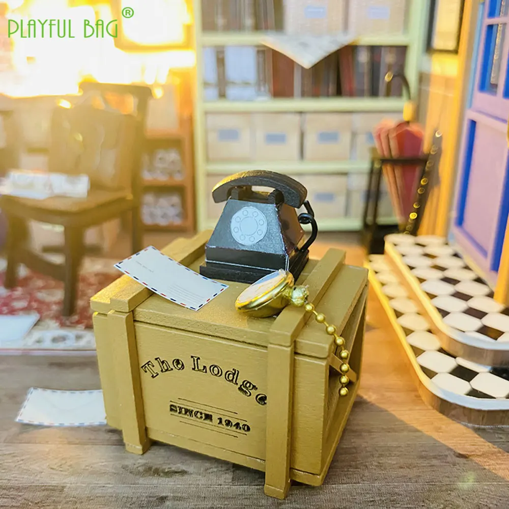 DIY Cabin Building ตุ๊กตา House Magic Detective Agency Creative Handmade Mini 3D ปริศนาไม้ของเล่นเด็กของขวัญ HG381