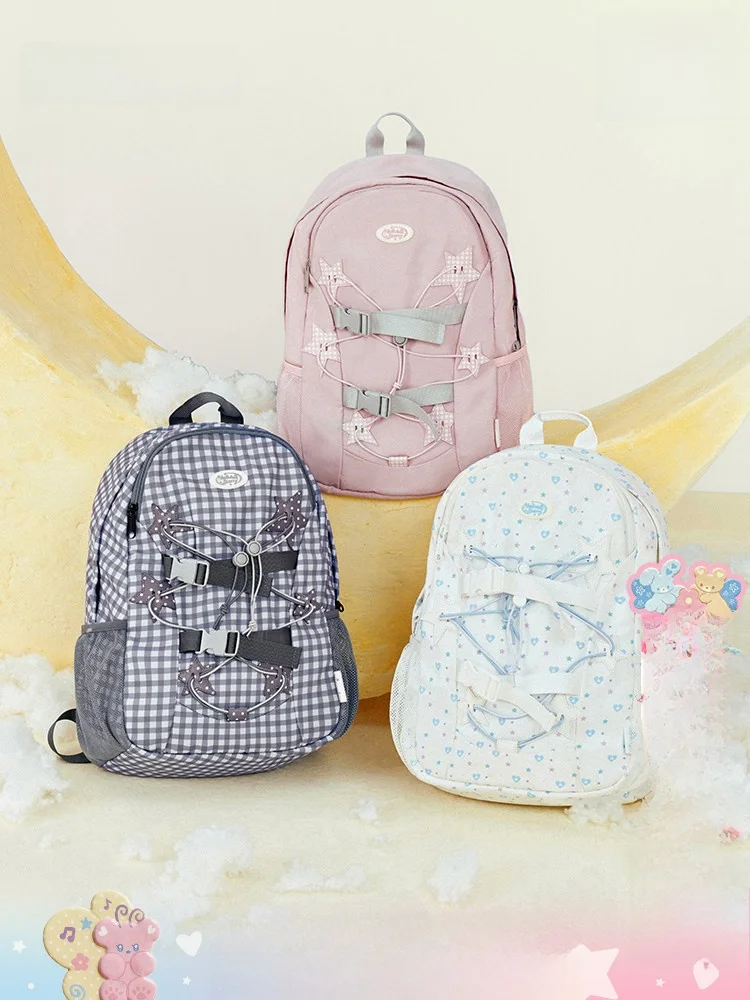 Mochila VANWALK Starry de gran capacidad, estilo escolar, con doble correa para el hombro, para chicas de secundaria, viajes,...